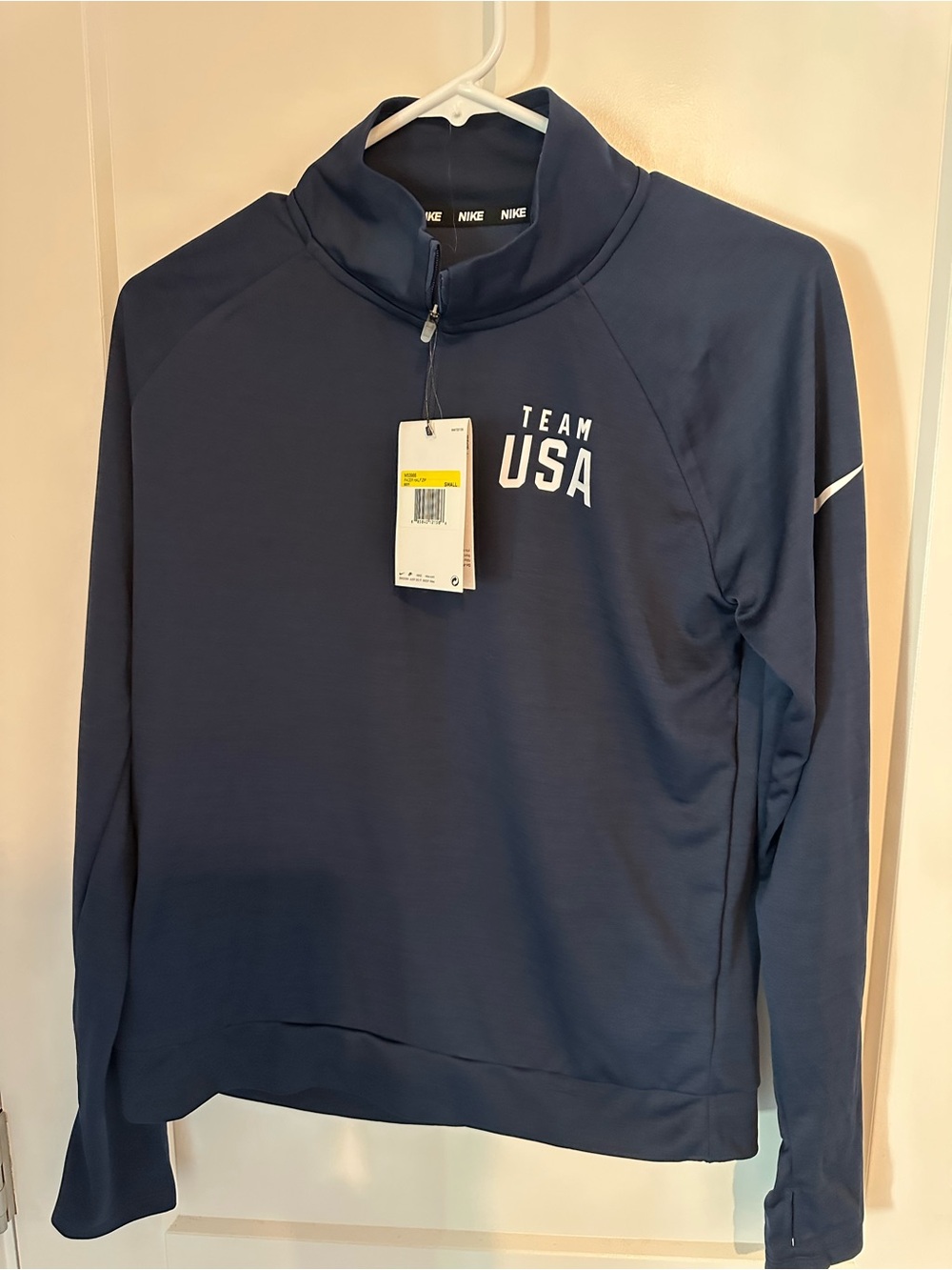 Nike Team USA DriFit Navy Quarter Zip Pullover Women’s S